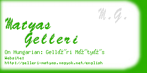 matyas gelleri business card